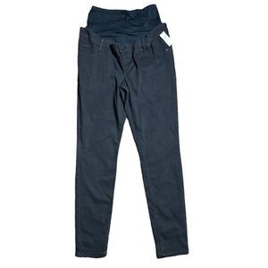 Old navy maternity rock star super skinny full panel pants black new 10